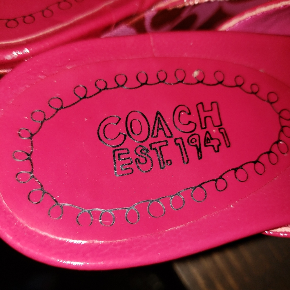 Coach Poppy Cammie Signature C Wedge Sandal 7) - Picture 7 of 8